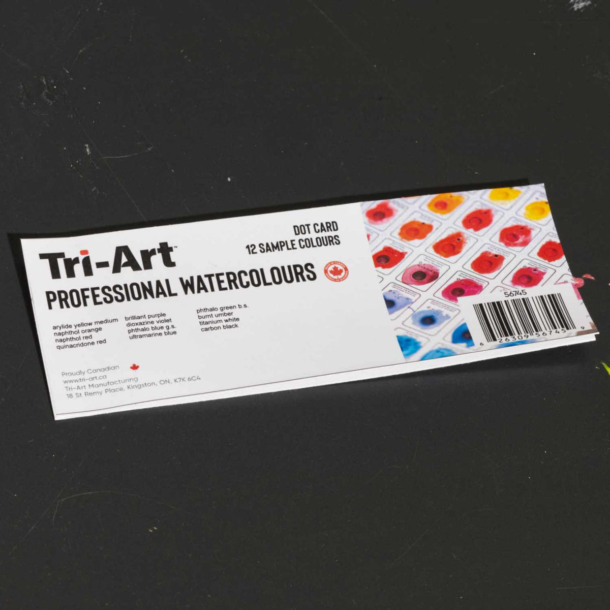Carte d'échantillons aquarelle Tri-Art Professional 12 points