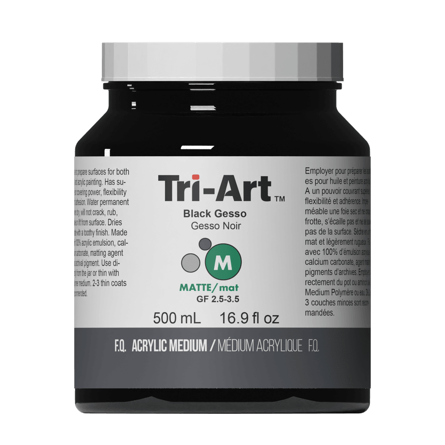 Tri-Art Acrylic Mediums - Black Gesso