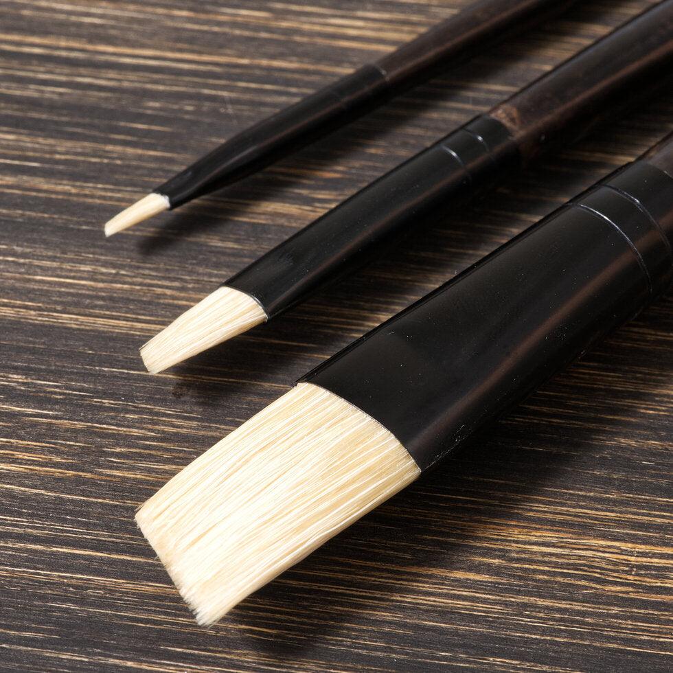 Tri-Art Artist Brushes - Long Handle Natural Bristle - Angle - Tri-Art Mfg.