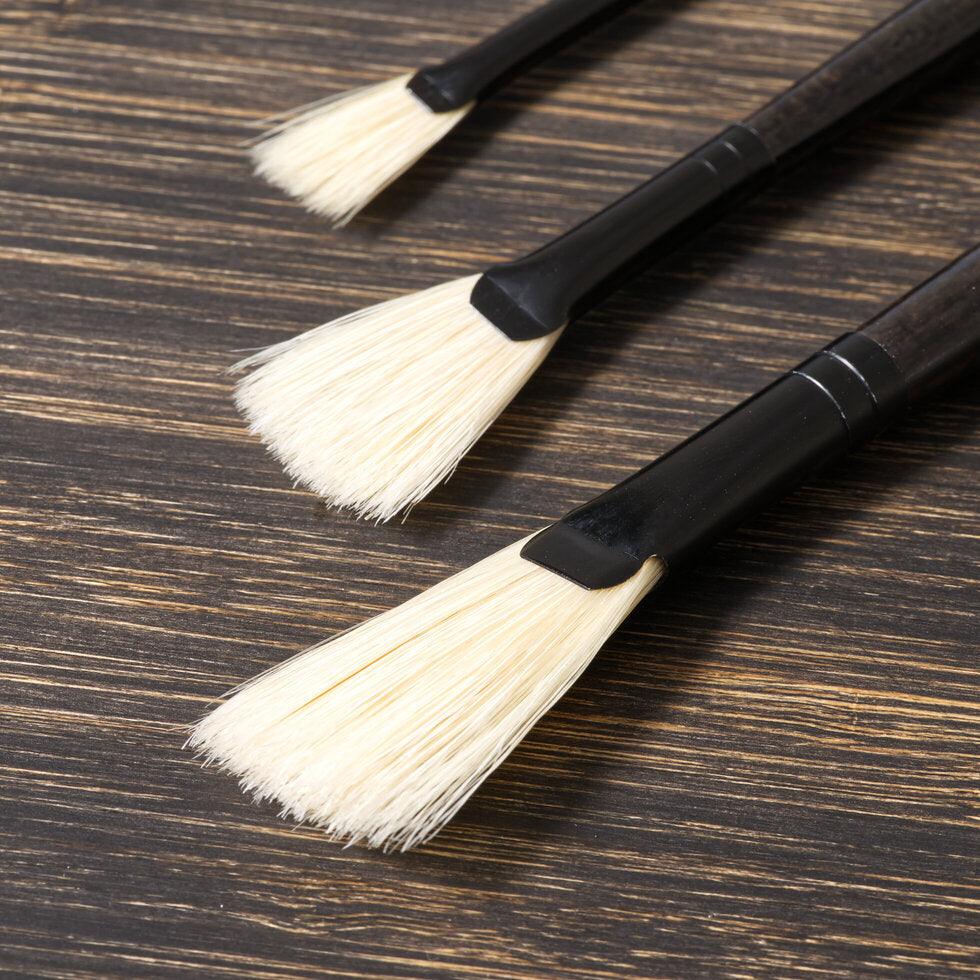 Tri-Art Artist Brushes - Long Handle Natural Bristle - Fan - Tri-Art Mfg.