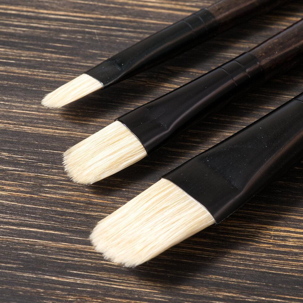 Tri-Art Artist Brushes - Long Handle Natural Bristle - Filbert - Tri-Art Mfg.