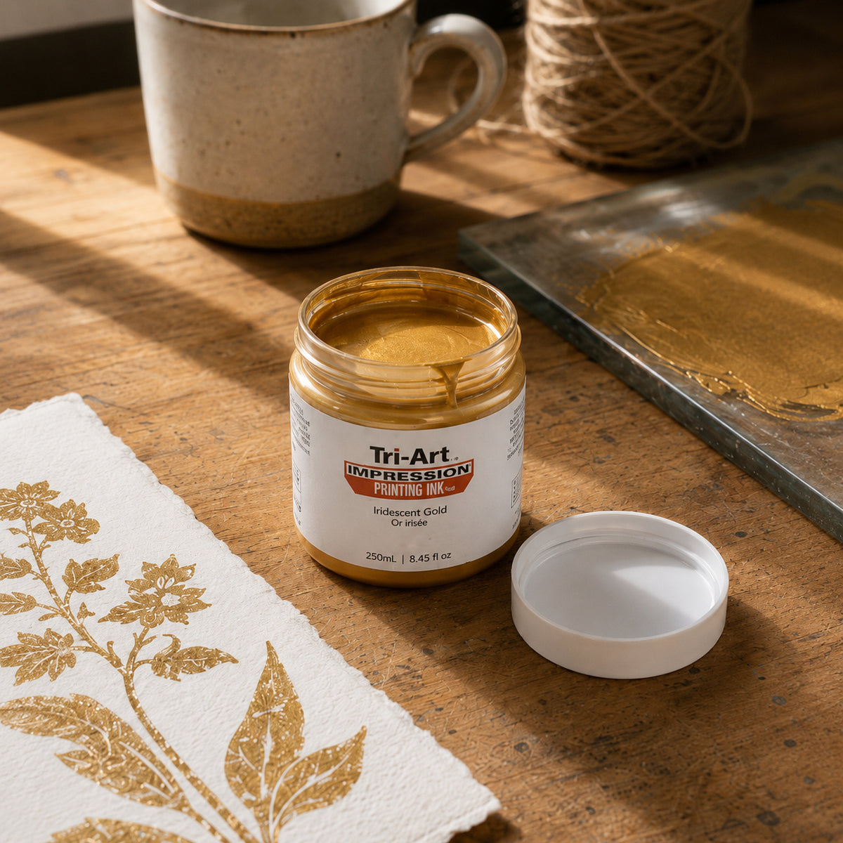 Impressions Block Printing Ink - Iridescent Gold