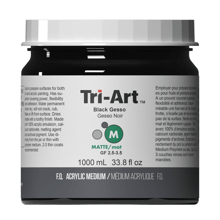Tri-Art Mediums - Black Gesso - Tri-Art Mfg.