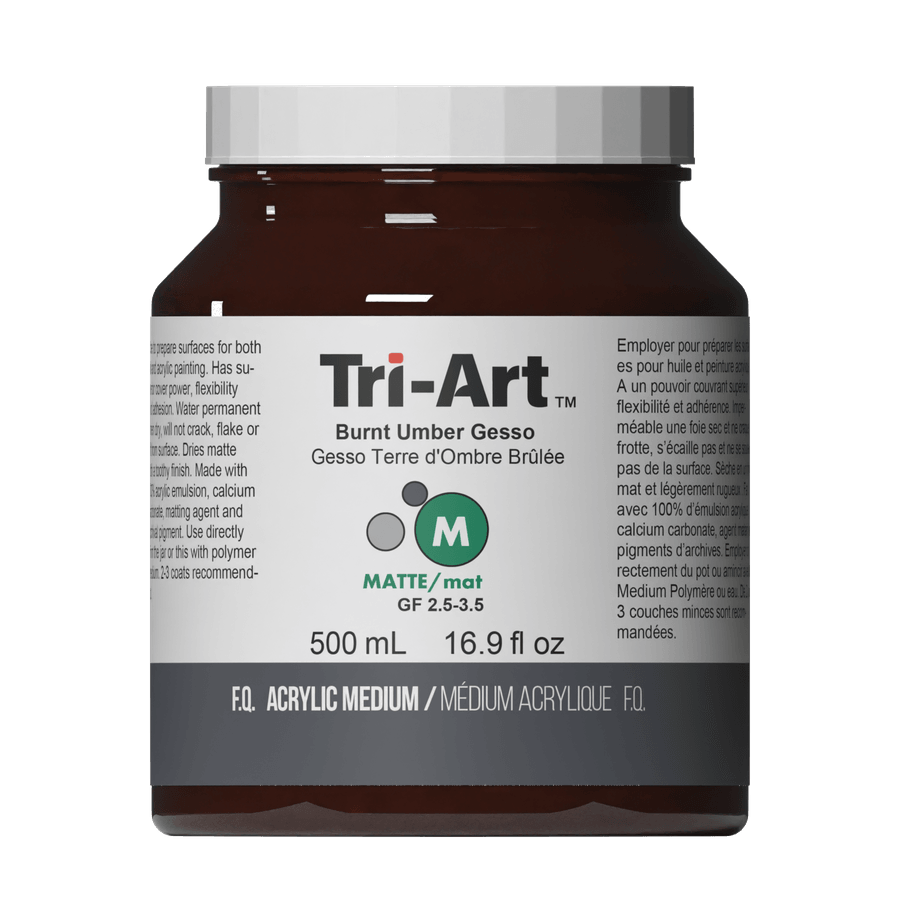 Tri-Art Mediums - Burnt Umber Gesso - Tri-Art Mfg.