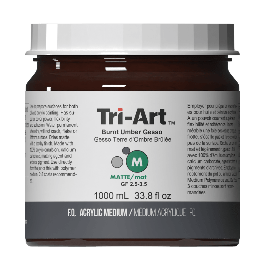 Tri-Art Mediums - Burnt Umber Gesso - Tri-Art Mfg.