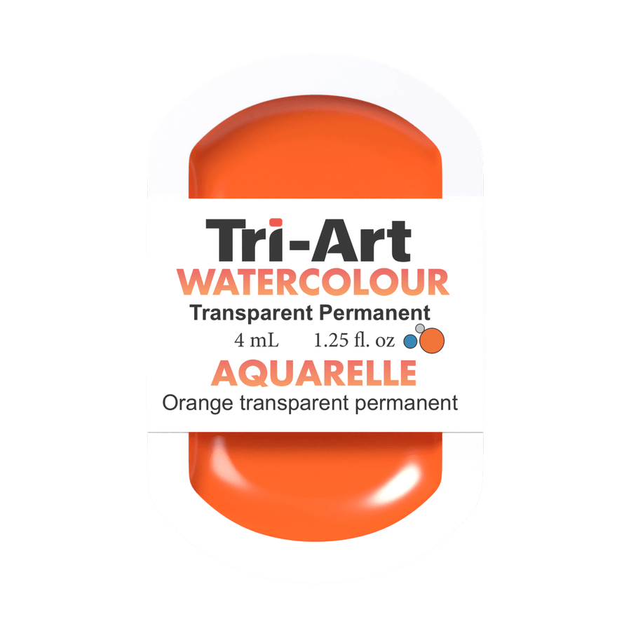 Tri-Art Water Colours - Transparent Permanent Orange - Tri-Art Mfg.