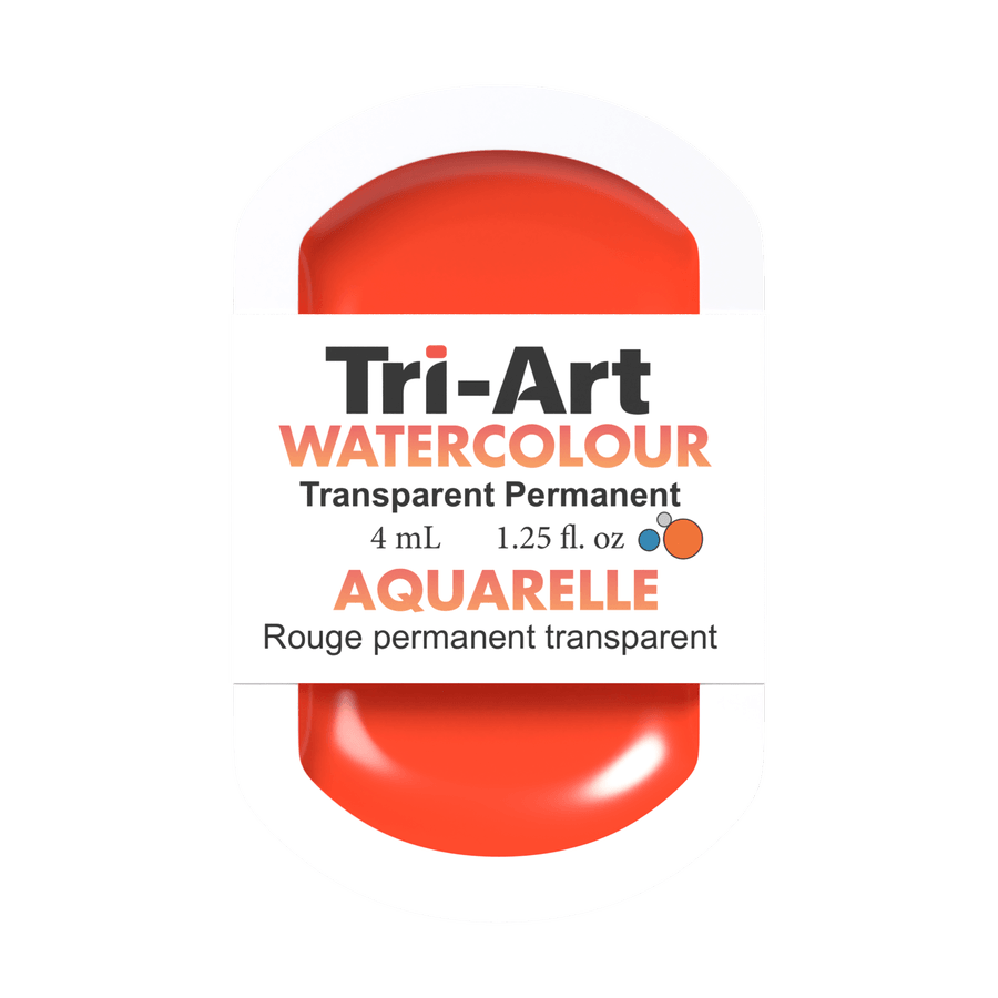 Tri-Art Water Colours - Transparent Permanent Red Light - Tri-Art Mfg.