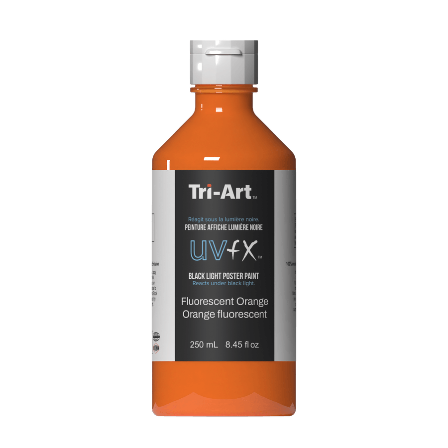 UVFX Black Light Poster Paint - Fluorescent Orange - Tri-Art Mfg.