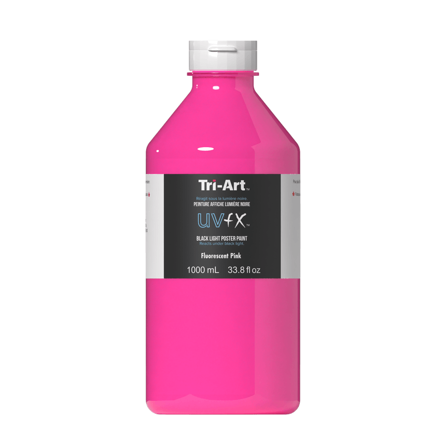 UVFX Black Light Poster Paint - Fluorescent Pink - Tri-Art Mfg.
