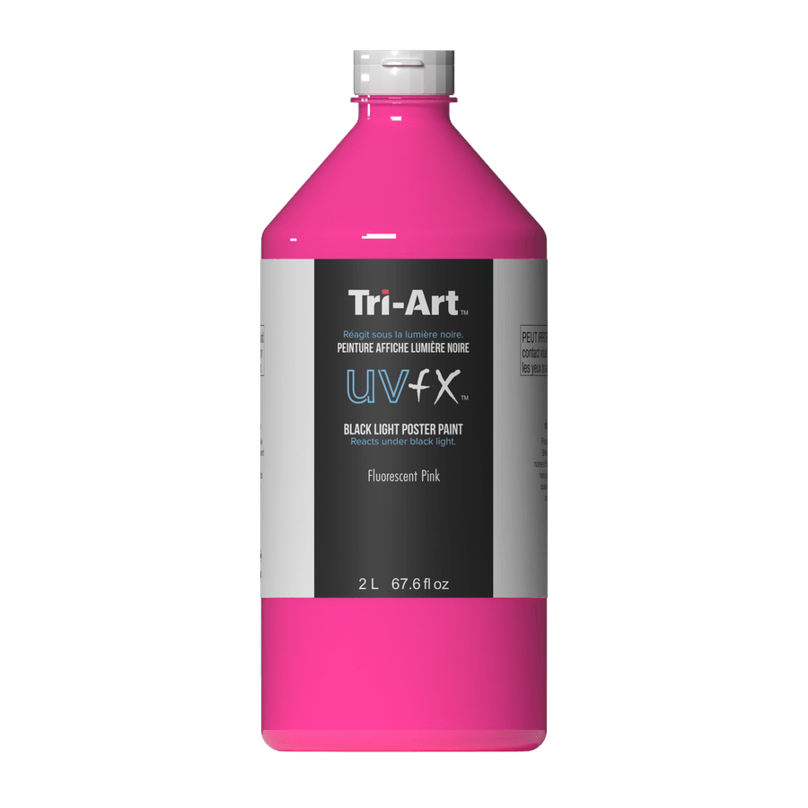 UVFX Black Light Poster Paint - Fluorescent Pink - Tri-Art Mfg.