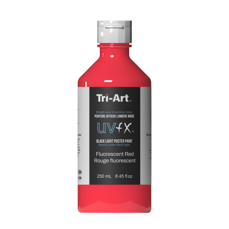 UVFX Black Light Poster Paint - Fluorescent Red - Tri-Art Mfg.