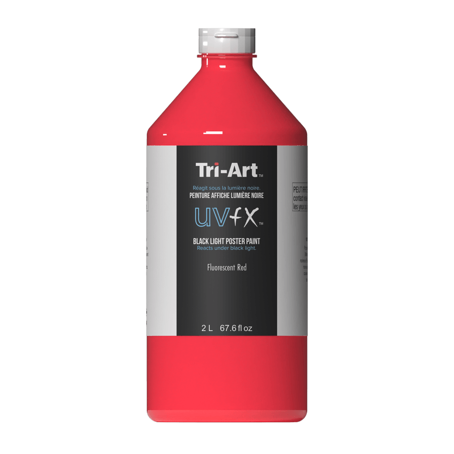 UVFX Black Light Poster Paint - Fluorescent Red - Tri-Art Mfg.