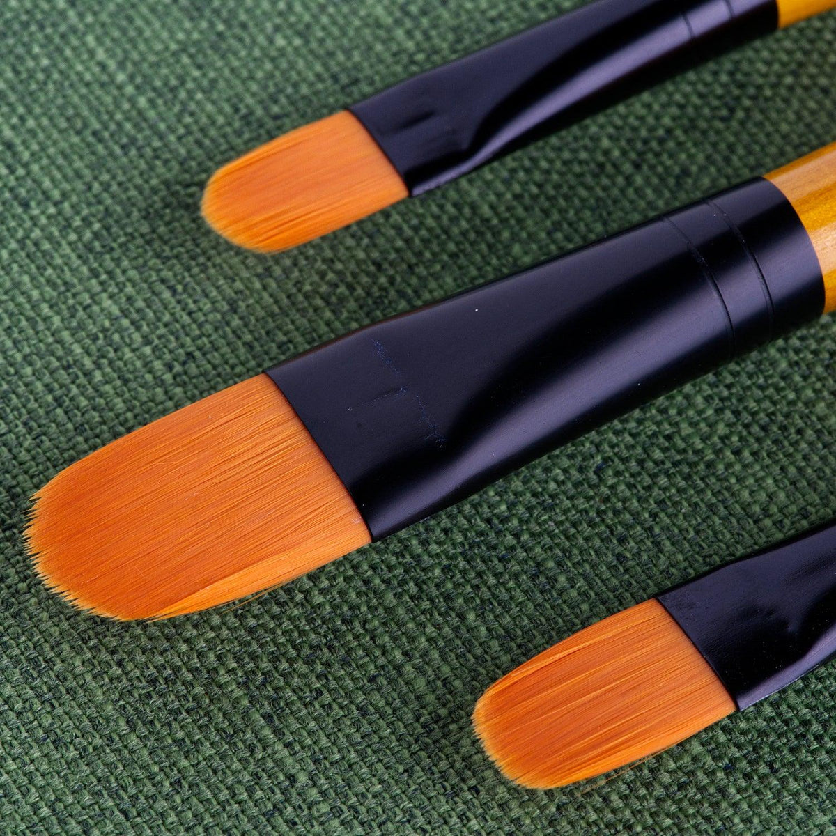 Tri-Art Artist Brushes - Short Synthetic - WC/Acryl - Filbert - Tri-Art Mfg.