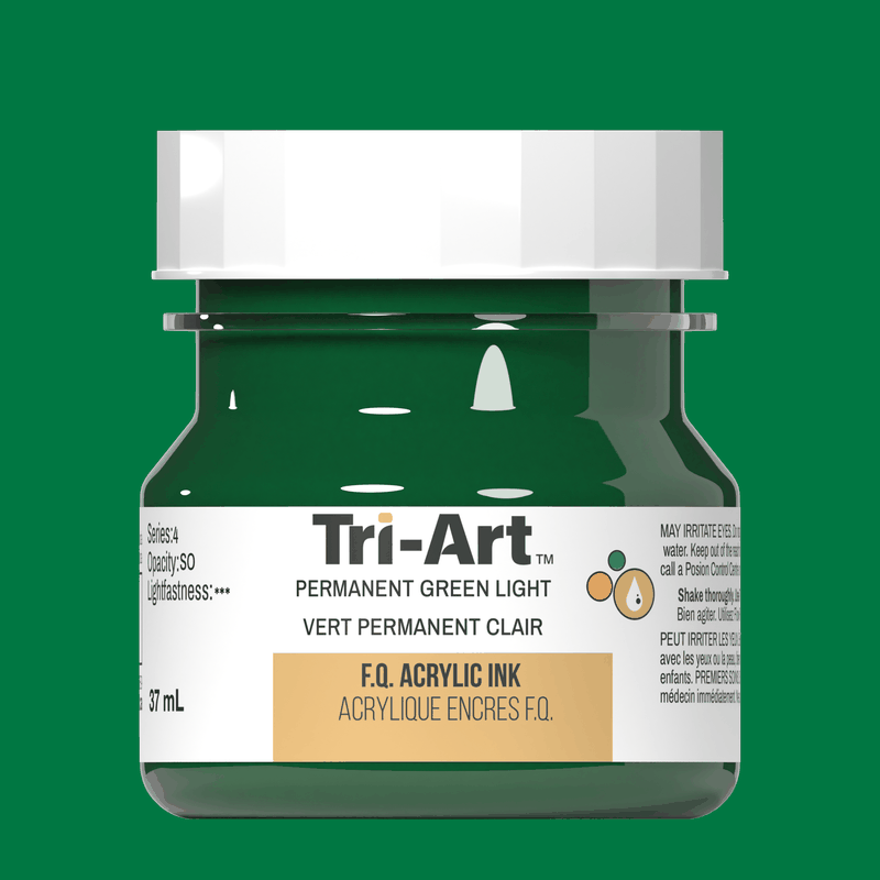 Tri-Art Ink - Permanent Green Light - 37mL - Tri-Art Mfg.