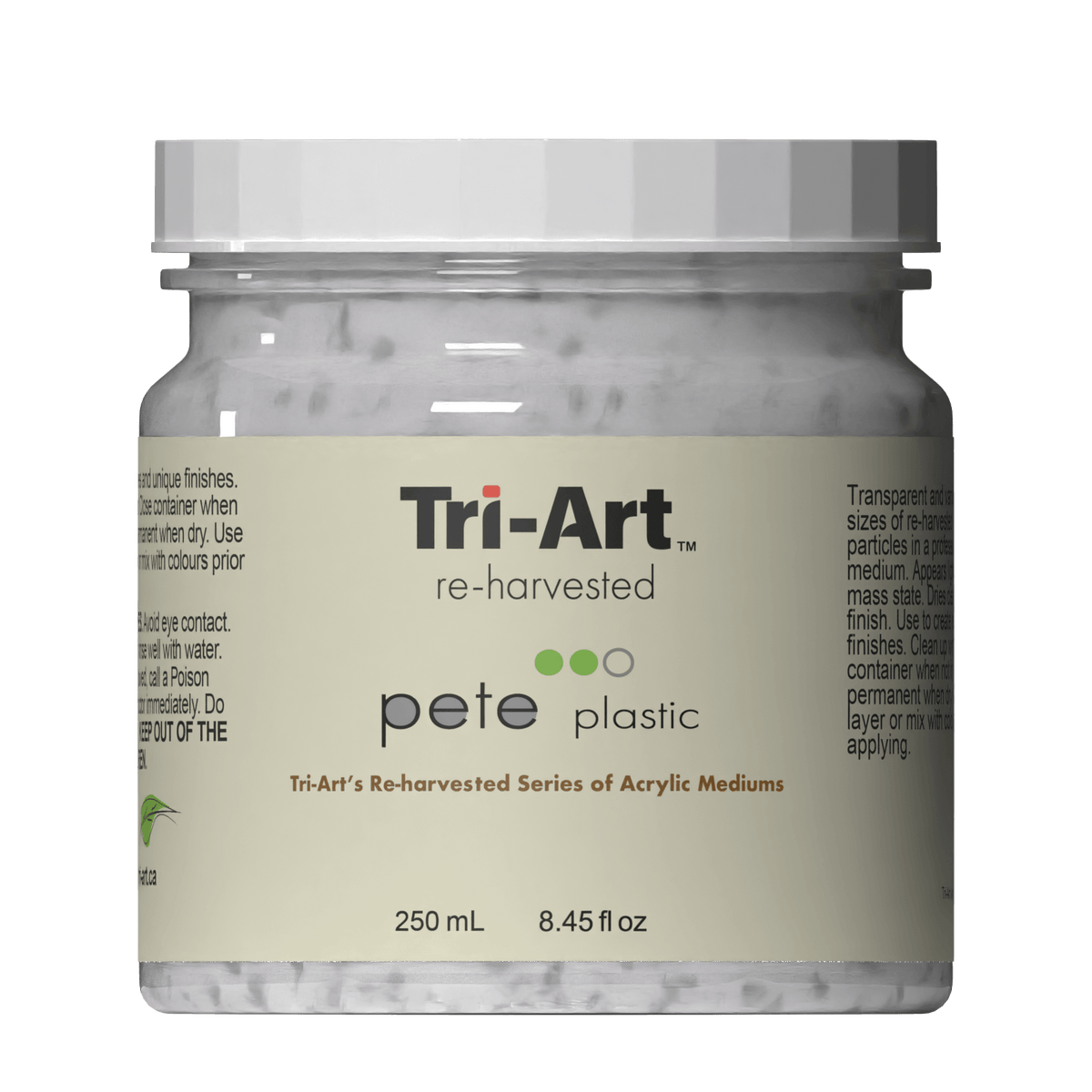 Tri-Art Mediums - Re-harvested Pete Plastic - Tri-Art Mfg.