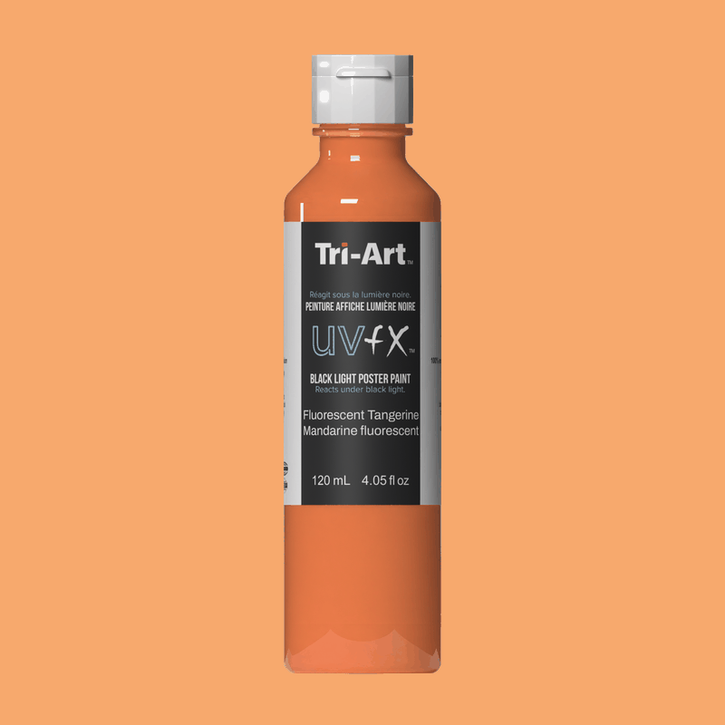 UVFX Black Light Poster Paint - Fluorescent Tangerine - Tri-Art Mfg.
