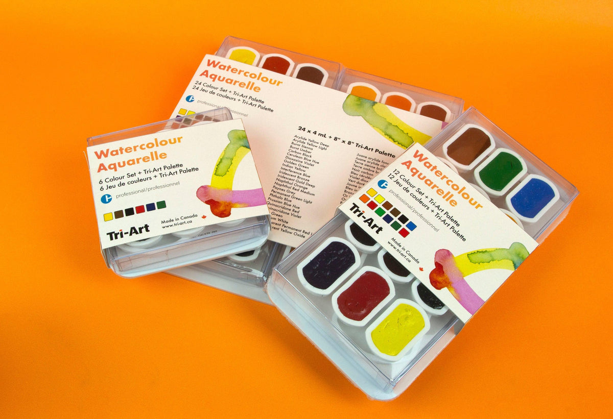 Tri-Art - Finest Quality Watercolours - Pan Sets (4520843706455)
