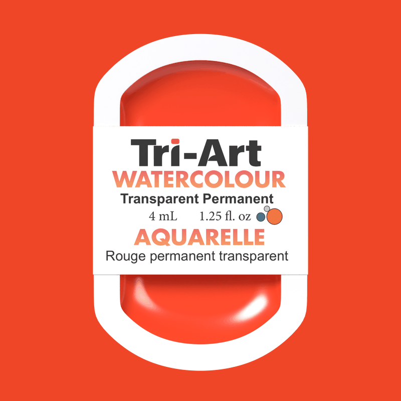 Tri-Art Water Colours - Transparent Permanent Red Light - Tri-Art Mfg.