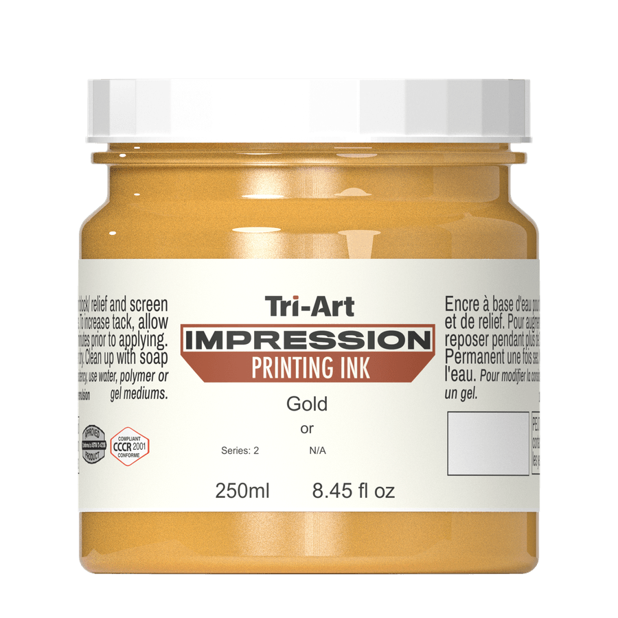 Impressions Block Printing Ink - Iridescent Gold - Tri-Art Mfg.