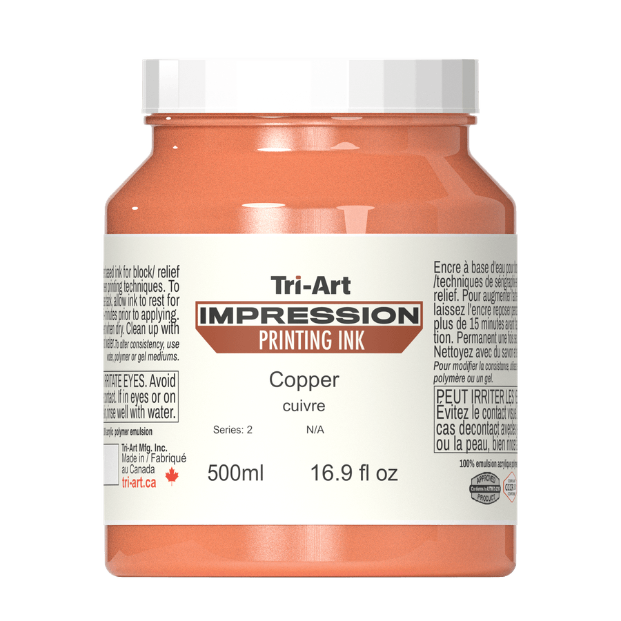 Impressions Block Printing Ink - Iridescent Copper - Tri-Art Mfg.