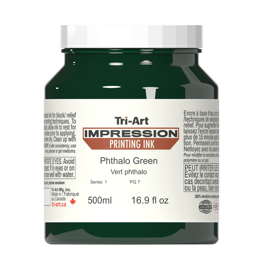 Impressions Block Printing Ink - Phthalo Green - Tri-Art Mfg.