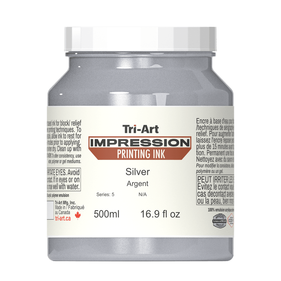 Impressions Block Printing Ink - Silver - Tri-Art Mfg.