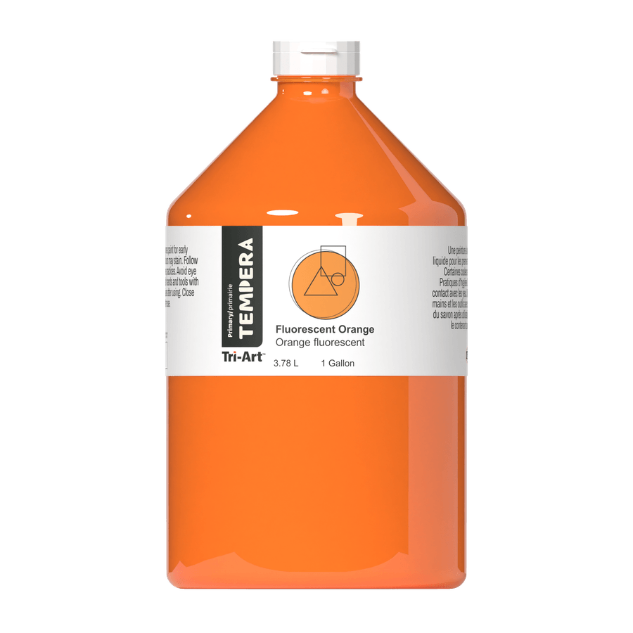 Primary Liquid Tempera - Fluorescent Orange - Tri-Art Mfg.