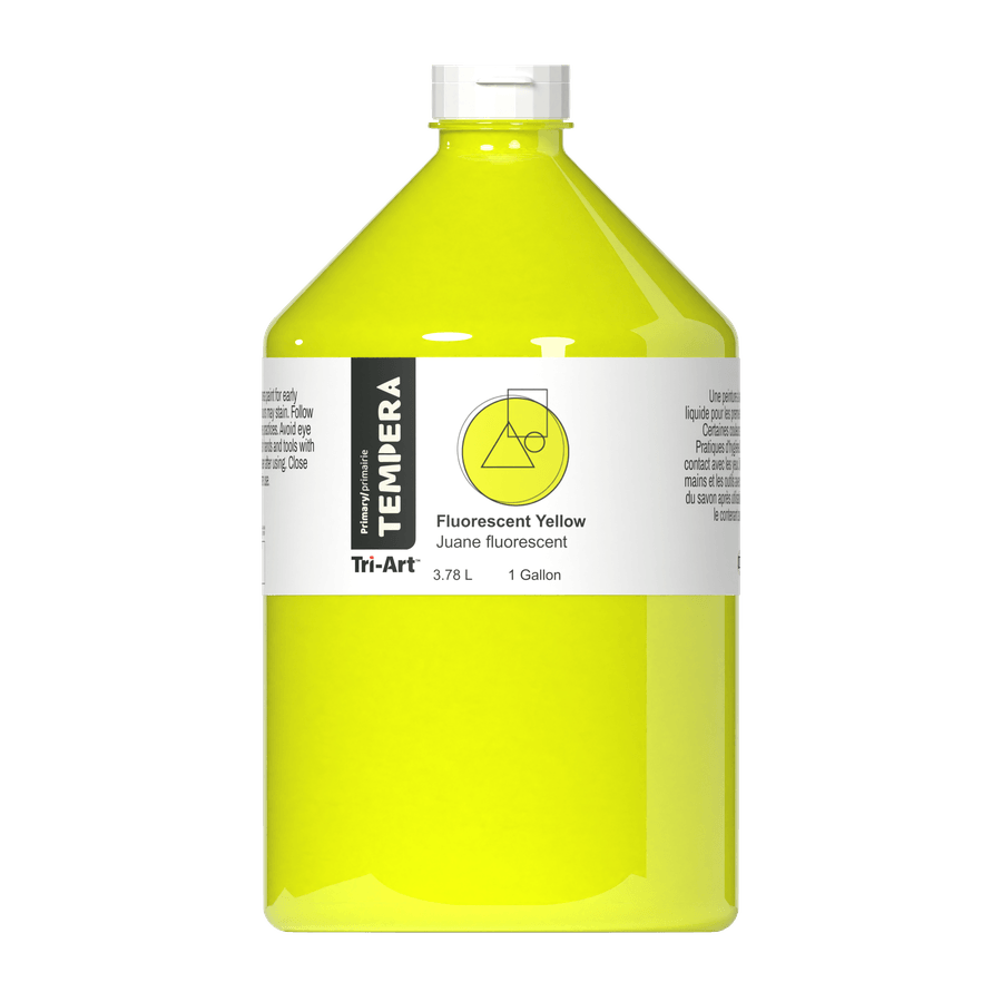 Primary Liquid Tempera - Fluorescent Yellow - Tri-Art Mfg.