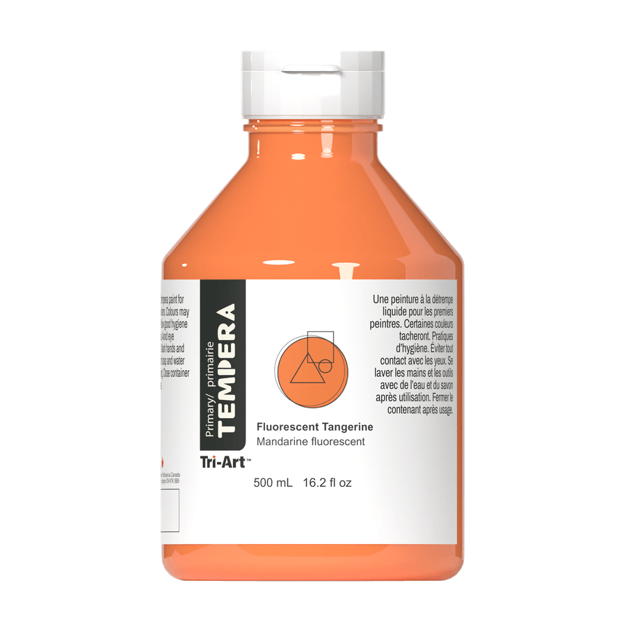 Primary Liquid Tempera - Fluorescent Tangerine - Tri-Art Mfg.