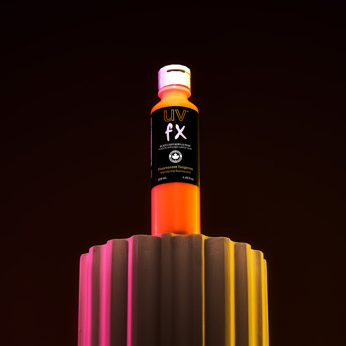 Peinture gouache UVFX Black Light - Mandarine fluorescente