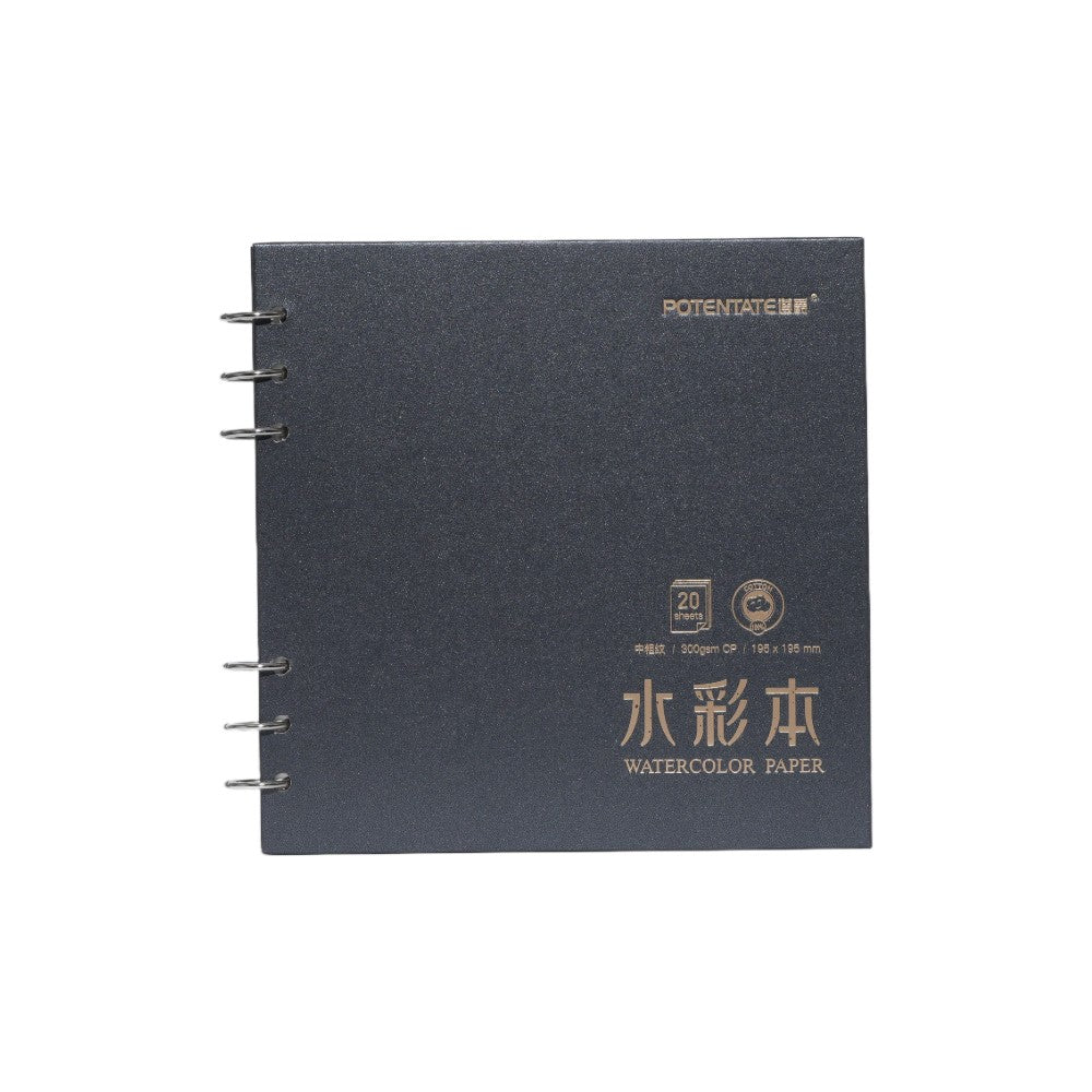 Spiral Bound Watercolour Book, 100% Cotton 195x195mm