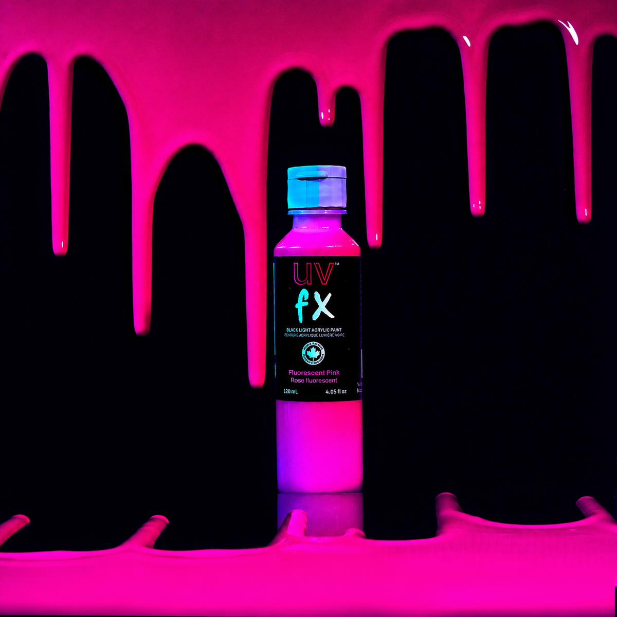 Fluorescent Pink UVFX Black Light Paint