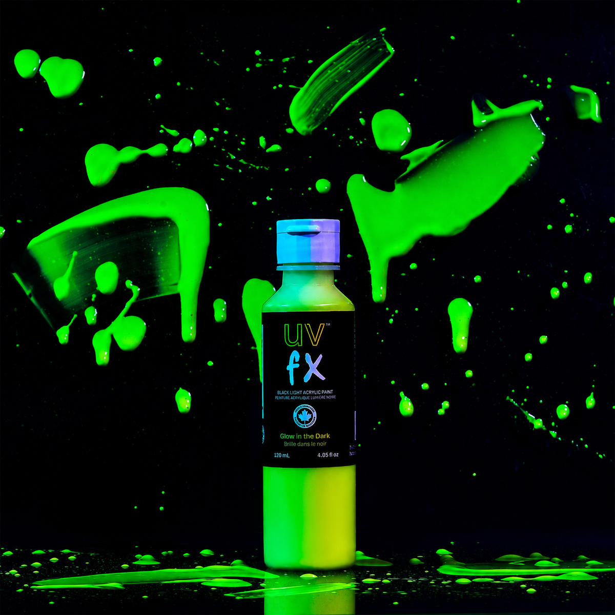 Peinture pour gouache UVFX Black Light - Phosphorescent