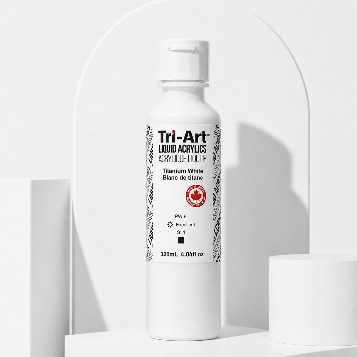 Tri-Art liquid acrylics bottle on a white background