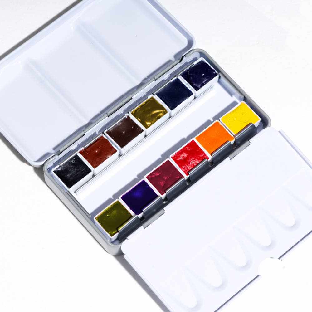 Half-Pan Watercolour Tin of 12 Colours