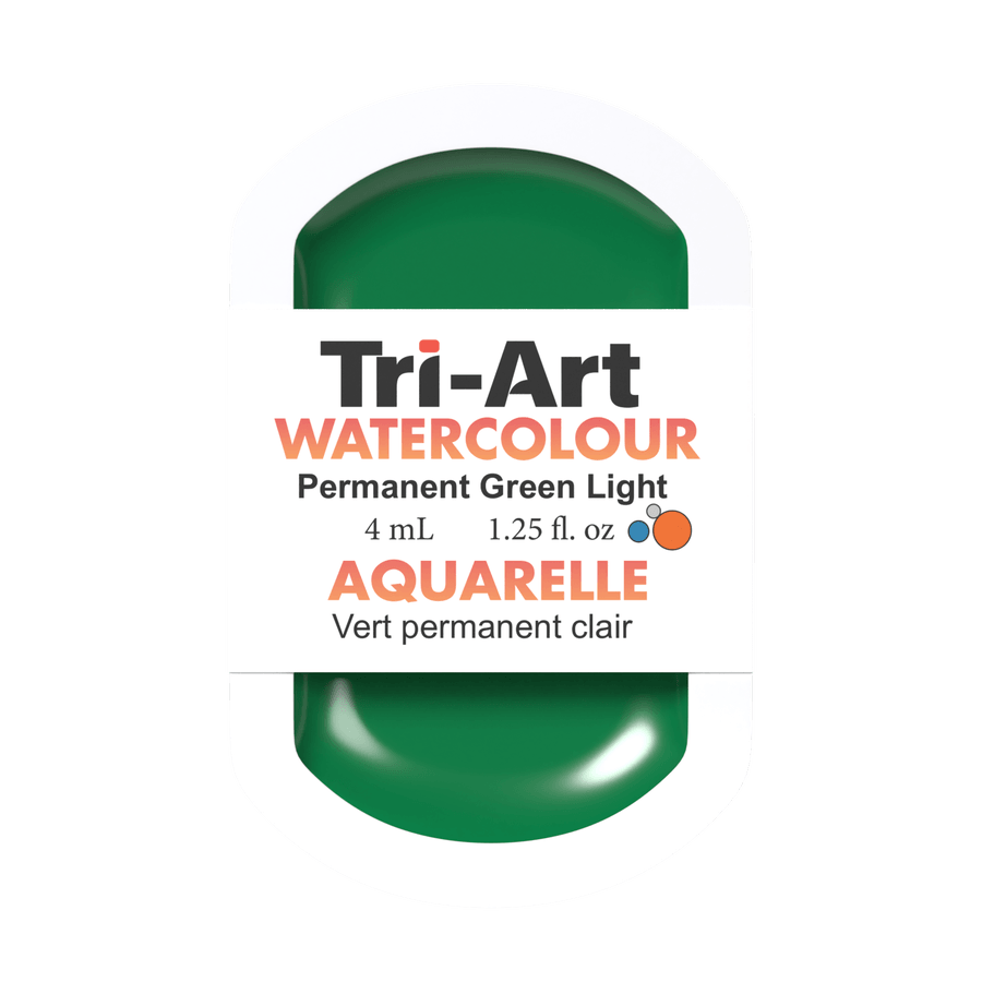Tri-Art Water Colours - Permanent Green Light - Tri-Art Mfg.