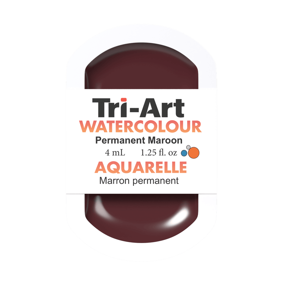 Tri-Art Water Colours - Permanent Maroon - Tri-Art Mfg.