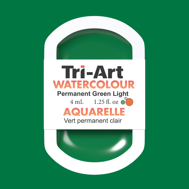 Tri-Art Water Colours - Permanent Green Light - Tri-Art Mfg.