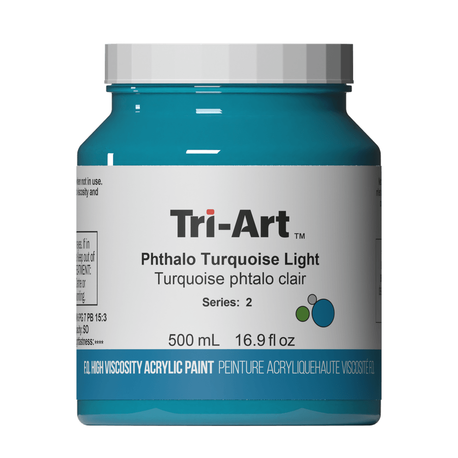 Tri-Art High Viscosity - Phthalo Turquoise Light 500mL